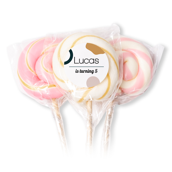 Sucettes roses (lot de 12)