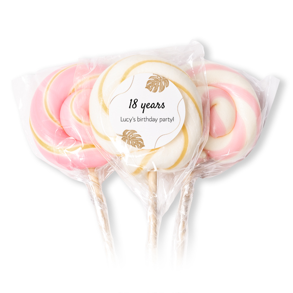 Sucettes roses (lot de 12)