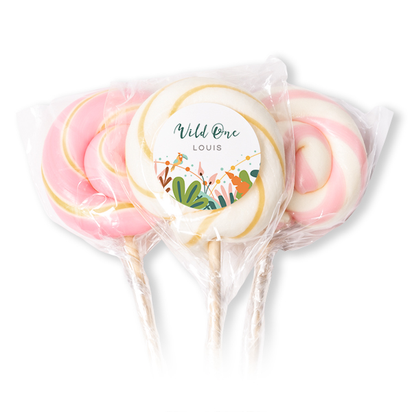 Sucettes roses (lot de 12)