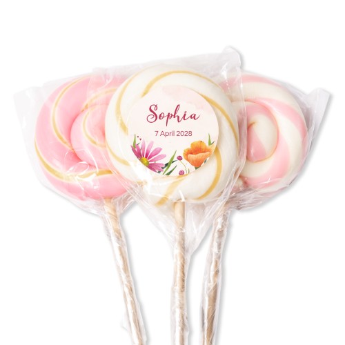 Sucettes roses (lot de 12) Sucettes roses (lot de 12)