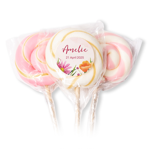 Sucettes roses (lot de 12)