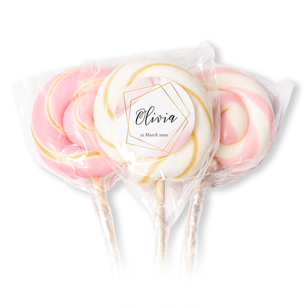 Sucettes roses (lot de 12)