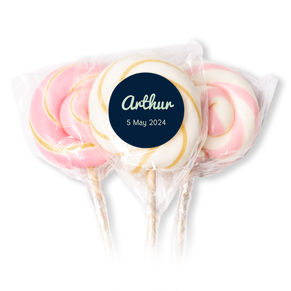 Sucettes roses (lot de 12)