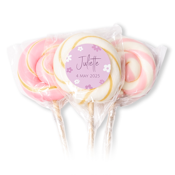 Lollipops Pink - set of 12