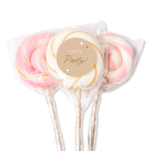Sucettes roses (lot de 12)