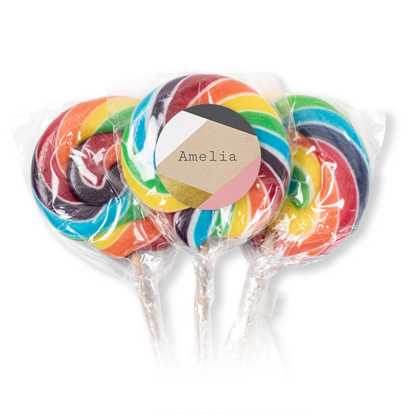 Sucettes multicolores (lot de 12)