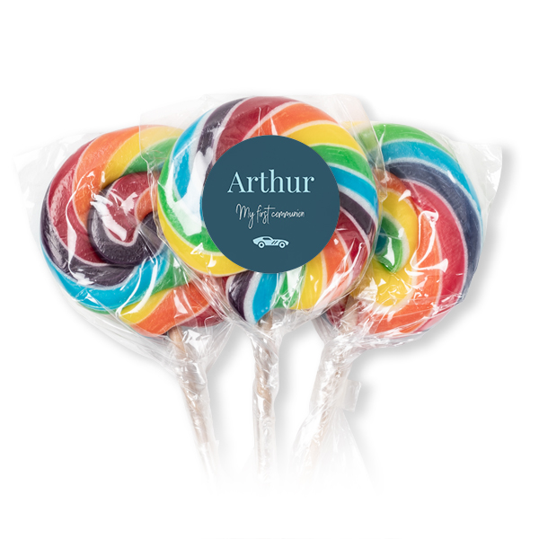 Sucettes multicolores (lot de 12)