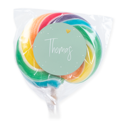 Bunter Lutscher mit Fotoaufkleber personalisiert - 6 Stk. Bunter Lutscher mit Fotoaufkleber personalisiert - 6 Stk.