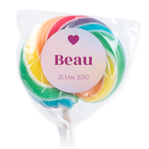 Colour Block Heart - Text Only