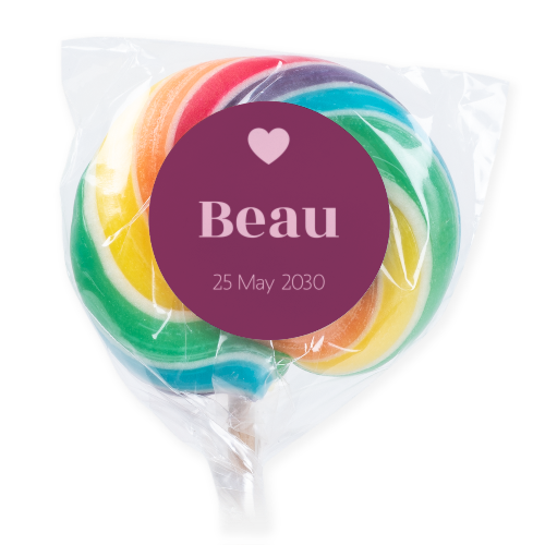 Colour Block Heart - Text Only