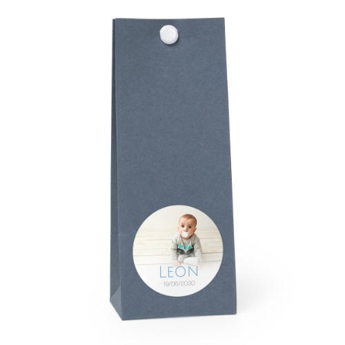 Snoepzakjes blauw rond set van 12 Snoepzakjes blauw rond set van 12