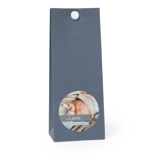 Snoepzakjes blauw rond set van 12 Snoepzakjes blauw rond set van 12