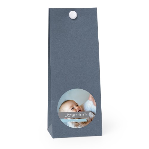 Sachet confiseur rond bleu lot de 12