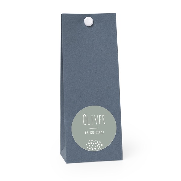 Party favours bag blue round 4cm Party favours bag blue round 4cm