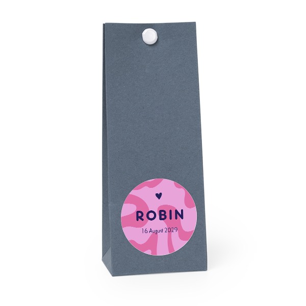 Sachet confiseur rond bleu lot de 12 Sachet confiseur rond bleu lot de 12