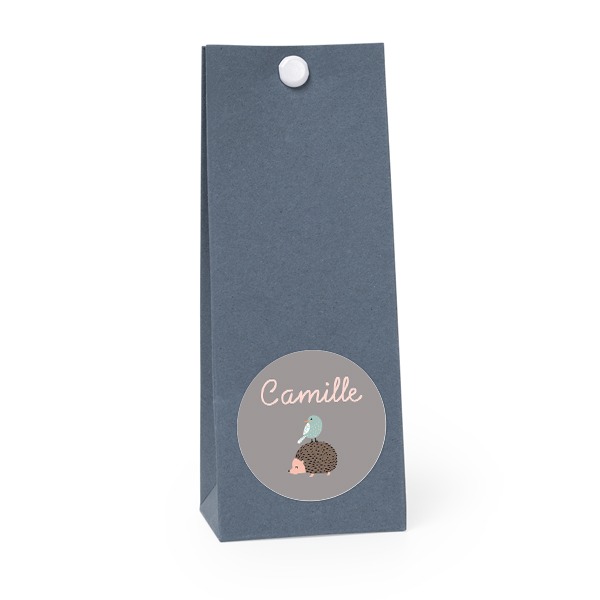 Snoepzakjes blauw rond set van 12 Snoepzakjes blauw rond set van 12