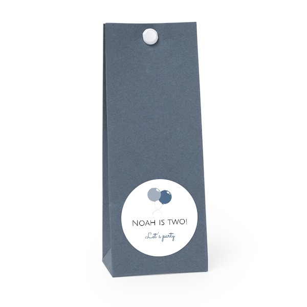 Sachet confiseur rond bleu lot de 12