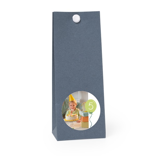 Sachet confiseur rond bleu lot de 12 Sachet confiseur rond bleu lot de 12