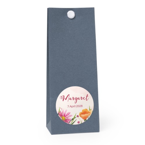 Party favours bag blue round 4cm Party favours bag blue round 4cm