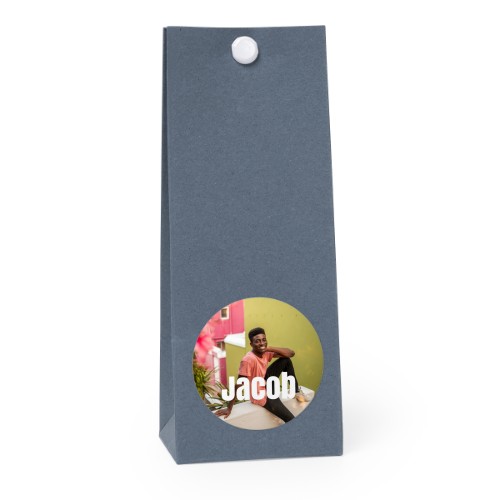 Snoepzakjes blauw rond set van 12 Snoepzakjes blauw rond set van 12