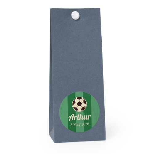 Party favours bag blue round 4cm