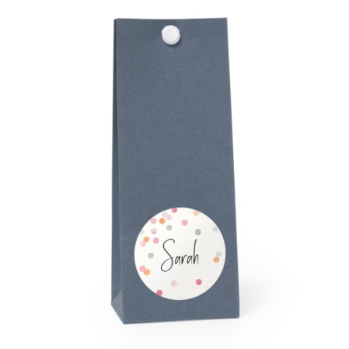 Snoepzakjes blauw rond set van 12 Snoepzakjes blauw rond set van 12