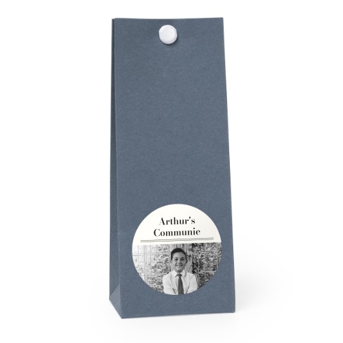 Snoepzakjes blauw rond set van 12