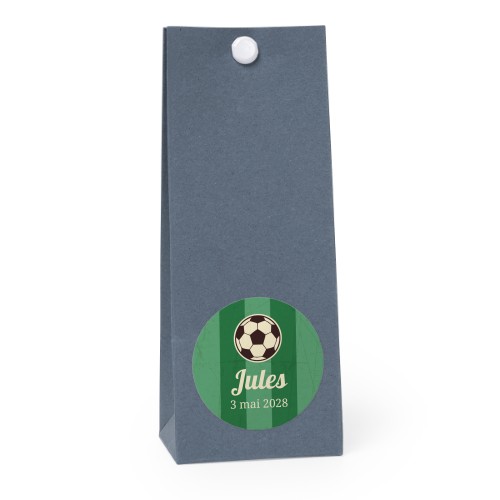 Sachet confiseur rond bleu lot de 12