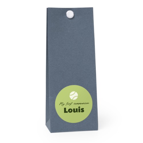 Party favours bag blue round 4cm