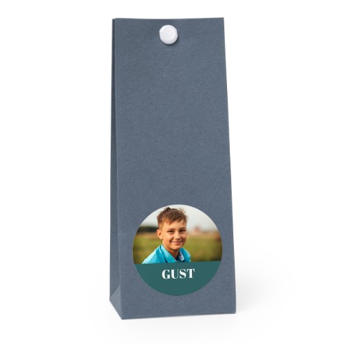 Sachet confiseur rond bleu lot de 12