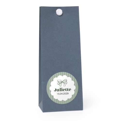 Sachet confiseur rond bleu lot de 12 Sachet confiseur rond bleu lot de 12