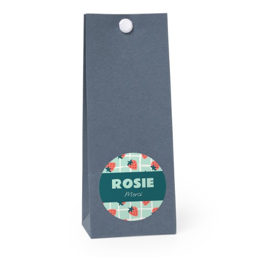 Sachet confiseur rond bleu lot de 12