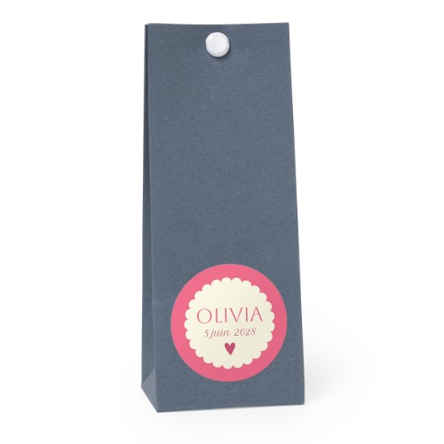 Sachet confiseur rond bleu lot de 12