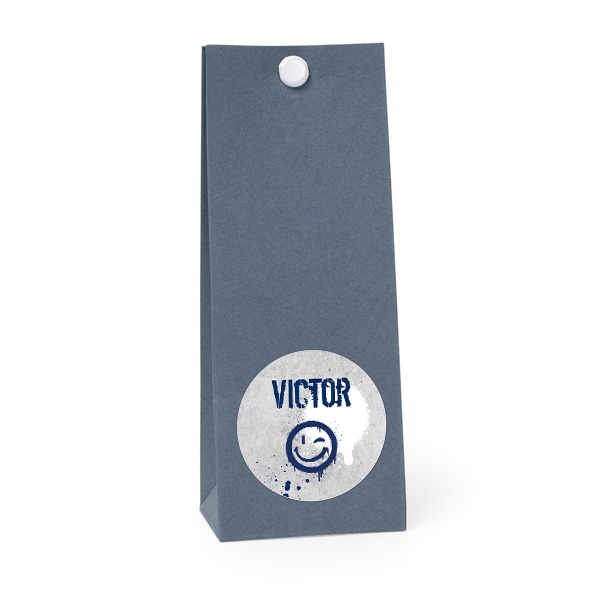 Sachet confiseur rond bleu lot de 12 Sachet confiseur rond bleu lot de 12