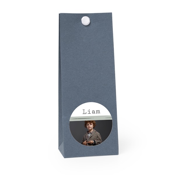 Party favours bag blue round 4cm Party favours bag blue round 4cm