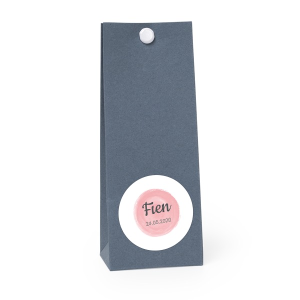 Party favours bag blue round 4cm