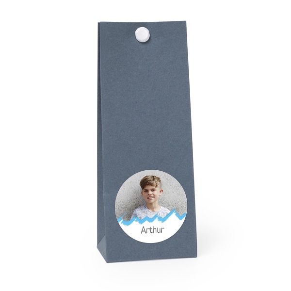 Party favours bag blue round 4cm Party favours bag blue round 4cm