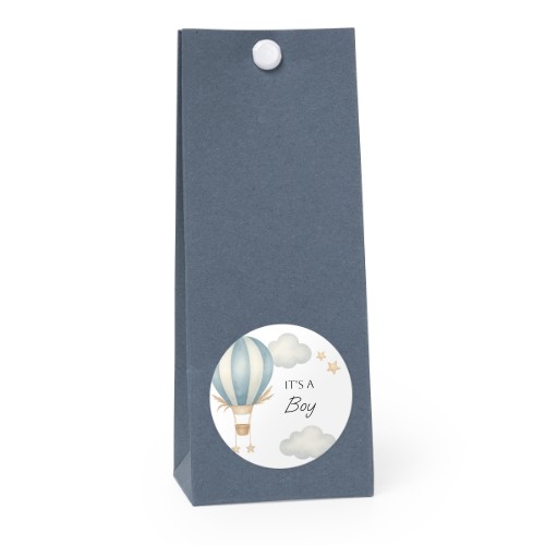Party favours bag blue round 4cm Party favours bag blue round 4cm