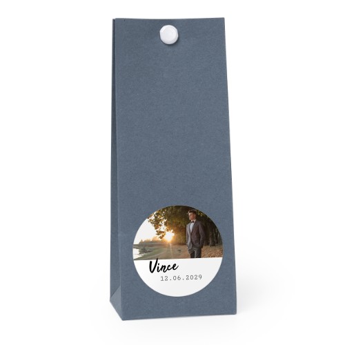 Party favours bag blue round 4cm Party favours bag blue round 4cm