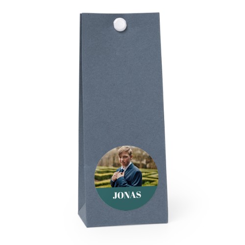 Gavepose blå rund 4cm Gavepose blå rund 4cm