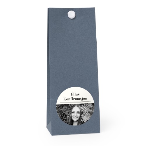 Gavepose blå rund 4cm