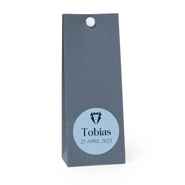 Gavepose blå rund 4cm