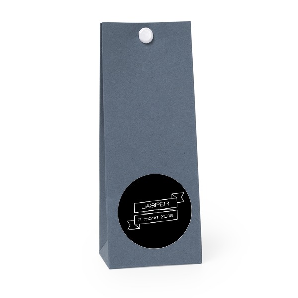 Sachet confiseur rond bleu lot de 12