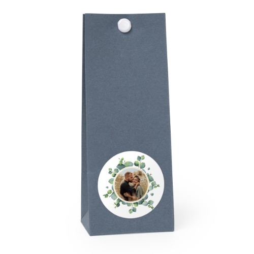 Party favours bag blue round 4cm