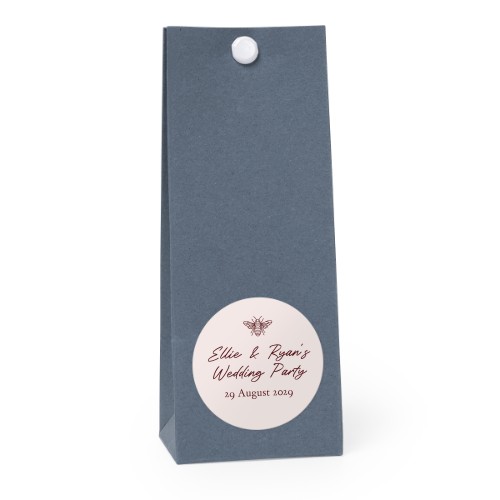 Sachet confiseur rond bleu lot de 12