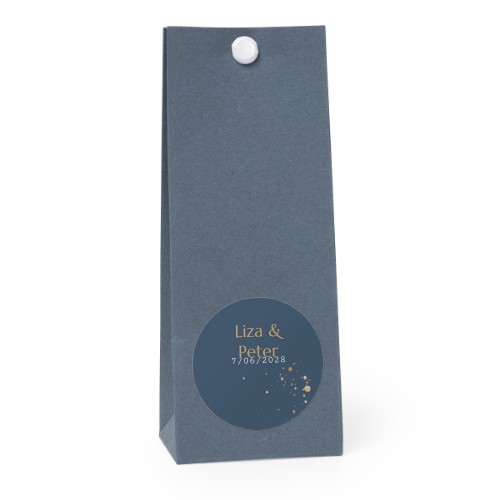 Party favours bag blue round 4cm Party favours bag blue round 4cm