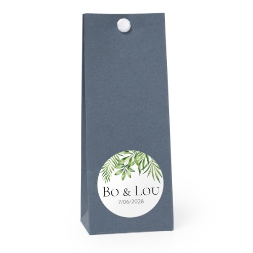 Snoepzakjes blauw rond set van 12 Snoepzakjes blauw rond set van 12