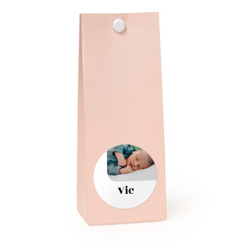 Rosa runde Geschenktüte - 12 Stk. 