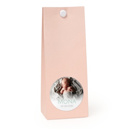 Sachet confiseur rond rose lot de 12