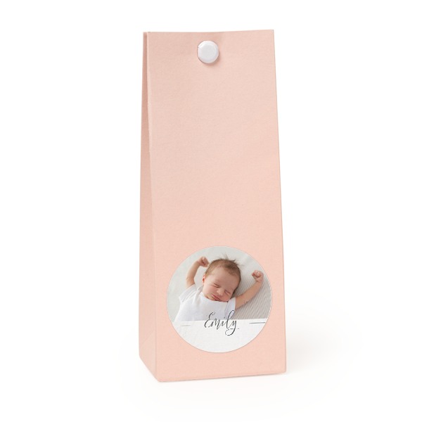 Sachet confiseur rond rose lot de 12